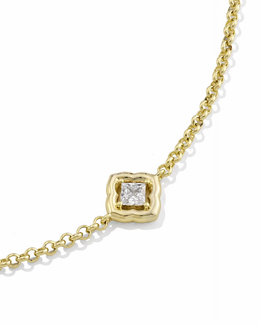 KENDRA SCOTT MALLORY CRYSTAL DELICATE CHAIN BRACELET