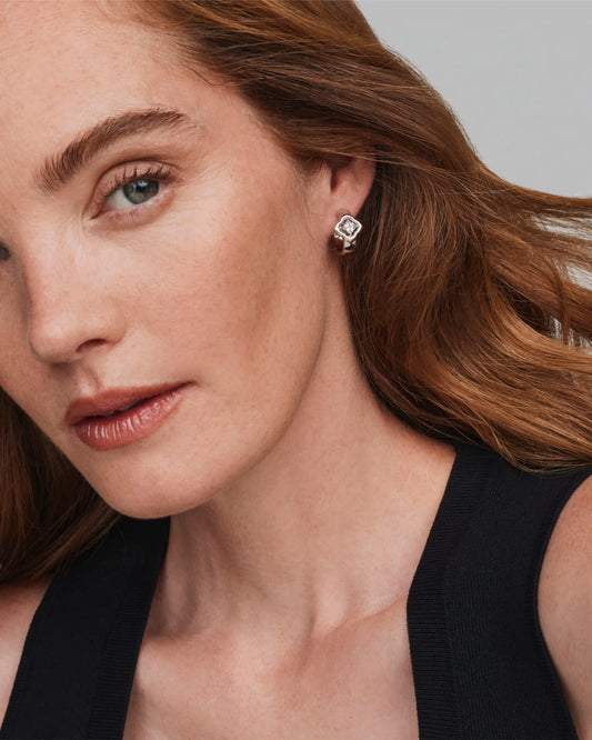 KENDRA SCOTT MALLORY CRYSTAL HUGGIE EARRINGS