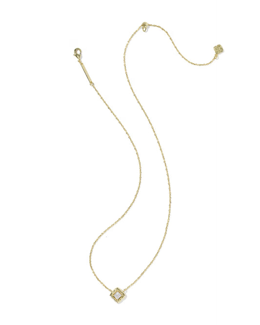 KENDRA SCOTT MALLORY CRYSTAL SHORT PENDANT NECKLACE