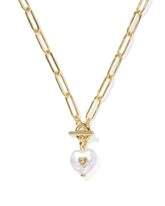 KENDRA SCOTT SASHA HEART SHORT PENDANT NECKLACE