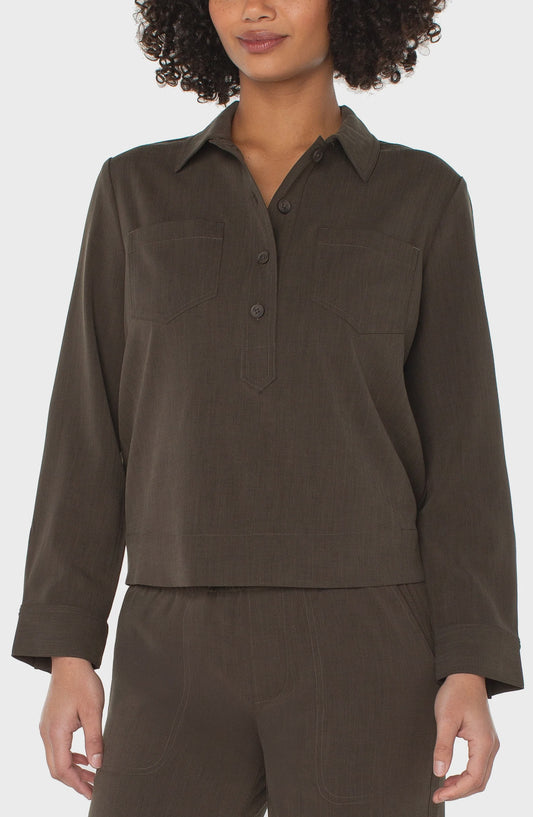 Liverpool Popover Shirt W/Elastic LM8H45TS39