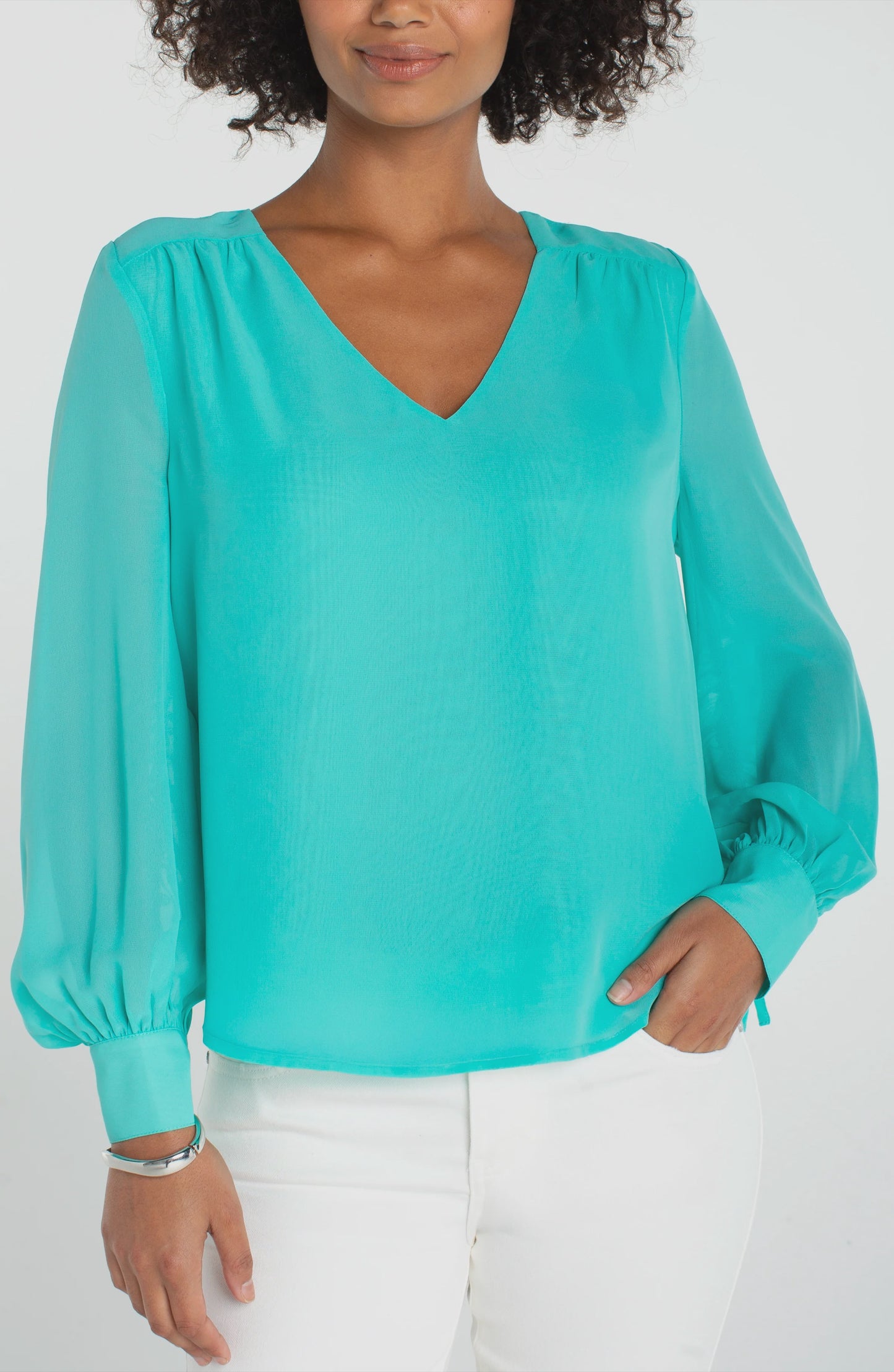 Liverpool Long Sleeve Blouse LM8K82HD4