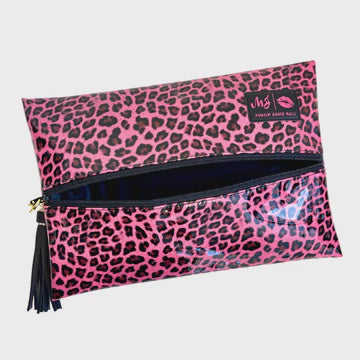 Makeup Junkie Pink Patent Leopard Large