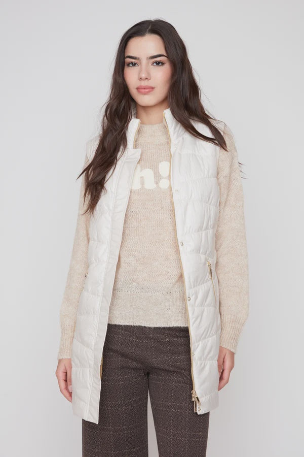 Renuar Woven Long Vest R3955L E3034
