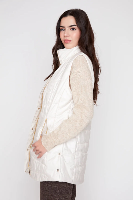 Renuar Woven Long Vest R3955L E3034