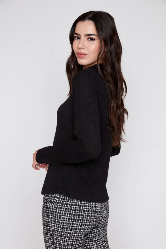 Renuar V Mock Neck Top R7825 55K