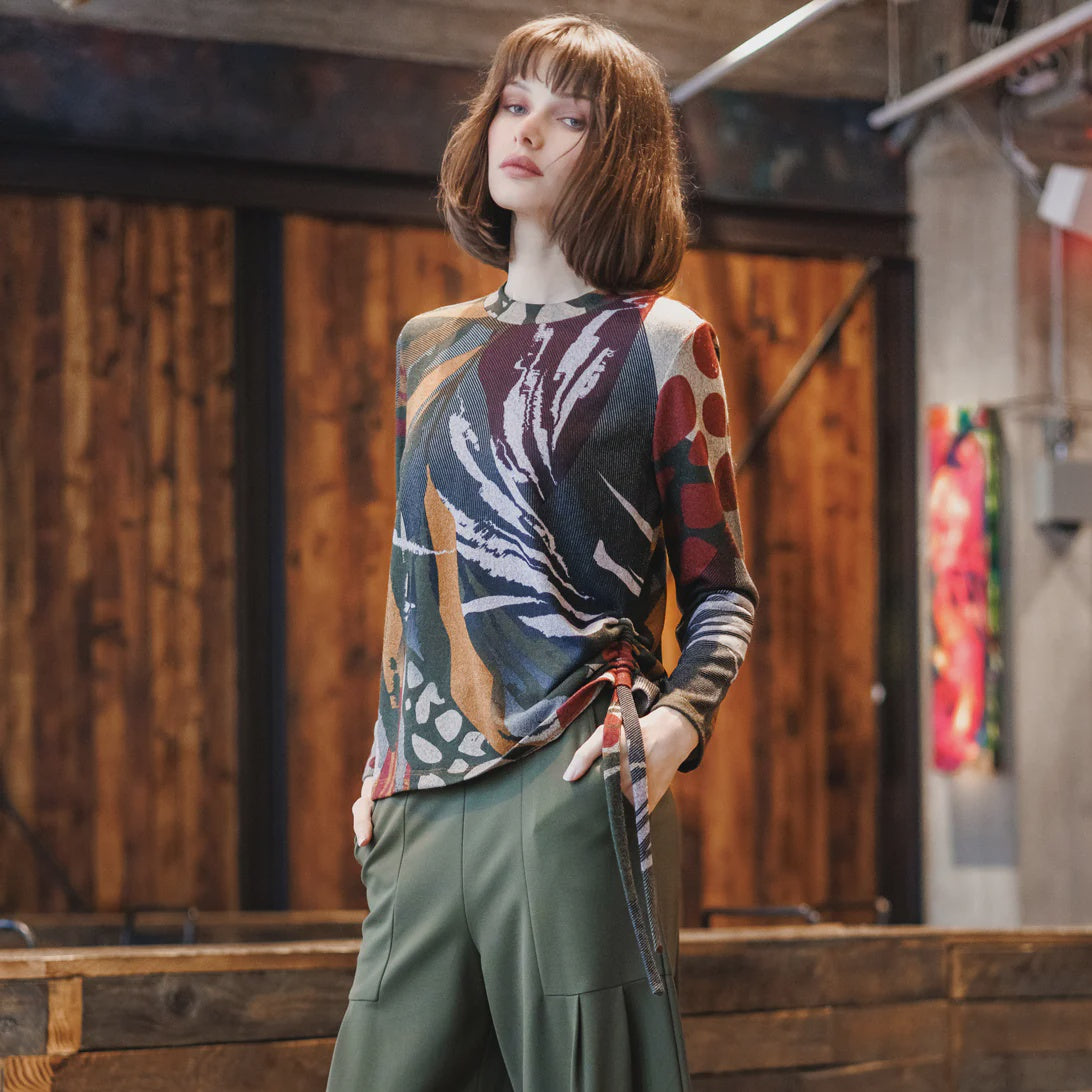 Clara Sunwoo Sweater W/Side Tie T200WP5