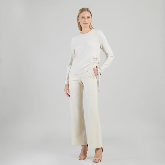 Clara Sunwoo Ribbed Sweater W/Side Tie T200WR