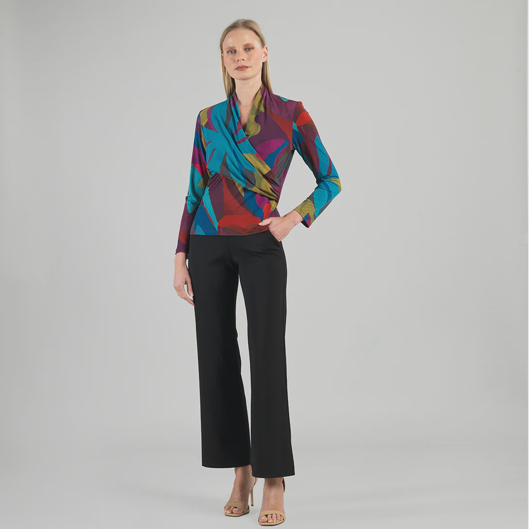 Clara Sunwoo V Neck Draped Top T414P5