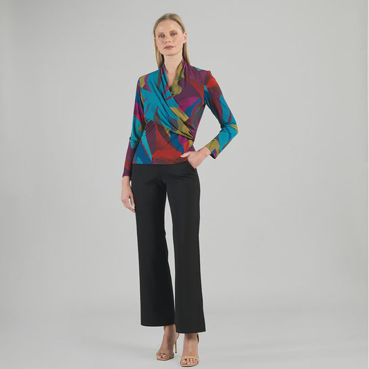 Clara Sunwoo V Neck Draped Top T414P5