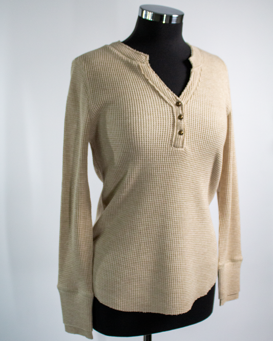 Tribal Henley Top W/Buttons 5899O-5159