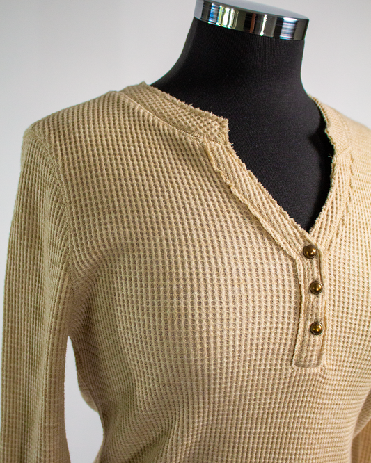 Tribal Henley Top W/Buttons 5899O-5159