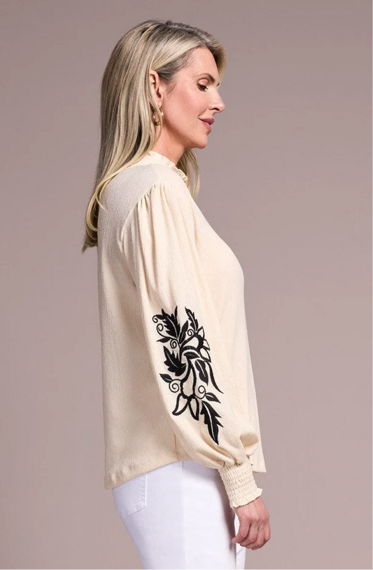 Tribal L/S Mock Neck Top 2341O 8330