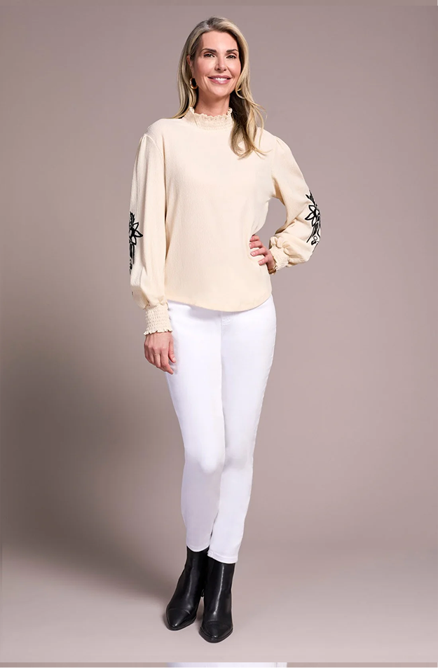 Tribal L/S Mock Neck Top 2341O 8330