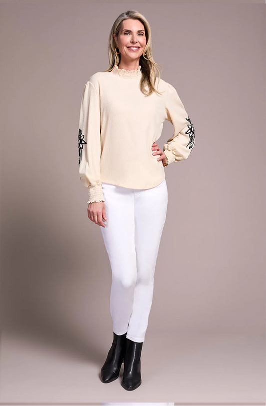 Tribal L/S Mock Neck Top 2341O 8330