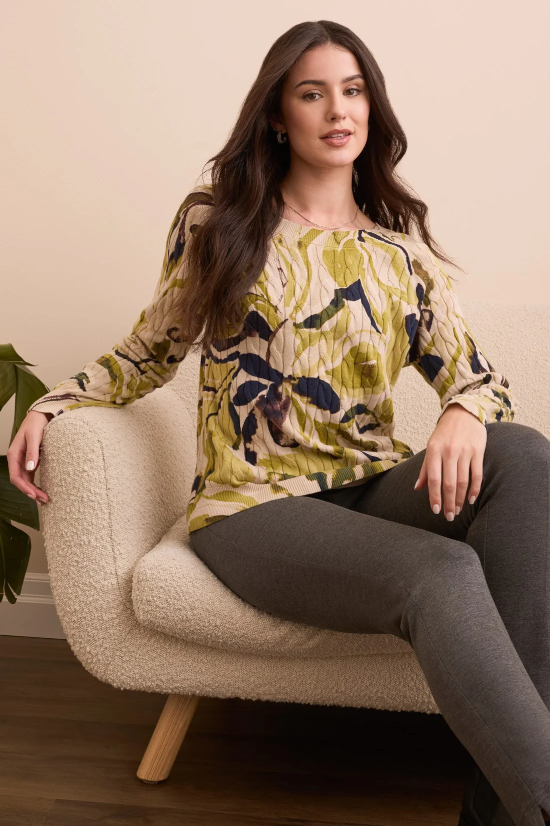 Tribal L/S Crew NK Sweater