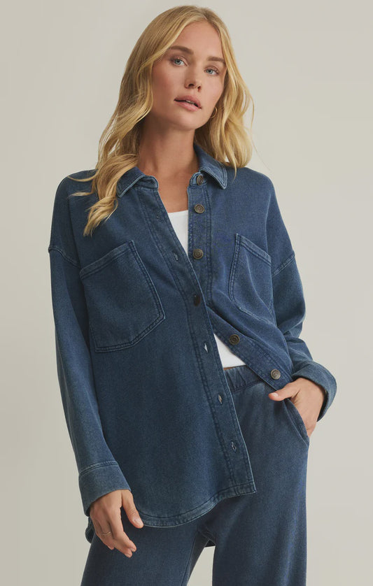 Z Supply All Day Knit Denim Jacket ZJ253868