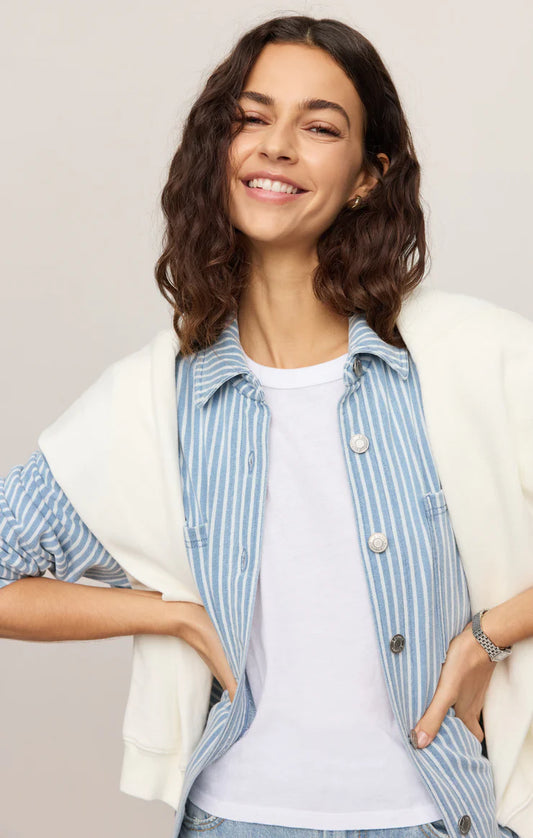 Z Supply All Day Knit Stripe Jacket ZJ261970