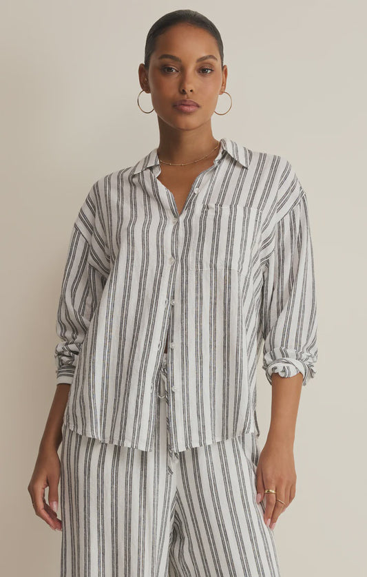 Z Supply Perfect Stripe Button Up ZT262689