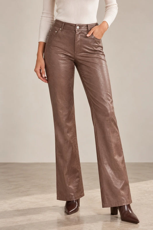 Insight Metallic Faux Vegan Leather Pant BCP8712