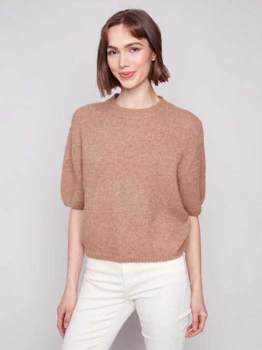 Charlie B Elbow Sleeve Sweater C2858-340C