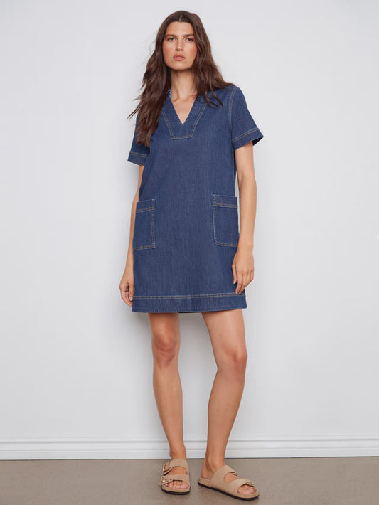 Charlie B Denim Dress C3229/519C