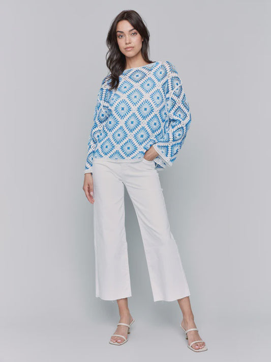 Charlie B Crochet Top C4499RR/777B