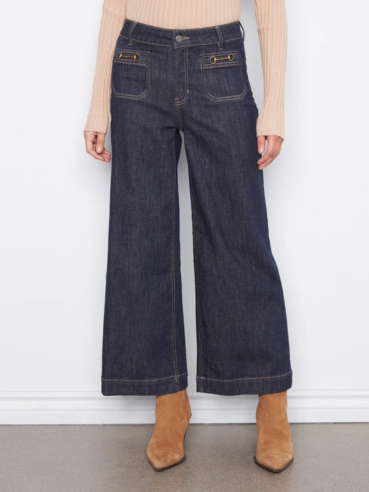 Charlie B Cropped Pocket Wide Leg C5538/437C