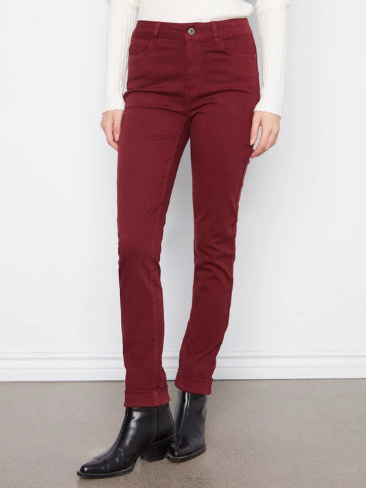 Charlie B Cuffed Hem Silm Pant C5309YR/188B