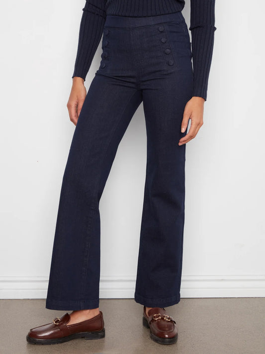 Charlie B Pull on Pants W/Sailor Buttons C5459RR/431A