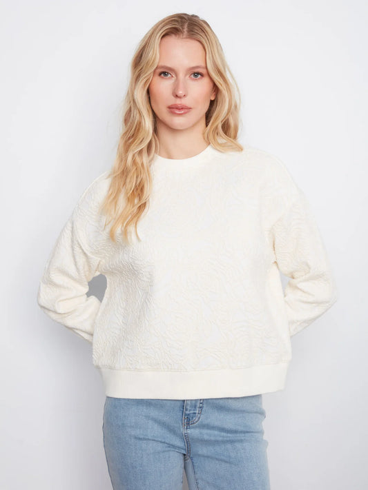 Charlie B Long Slv Crewneck Sweatshirt C1463/702C