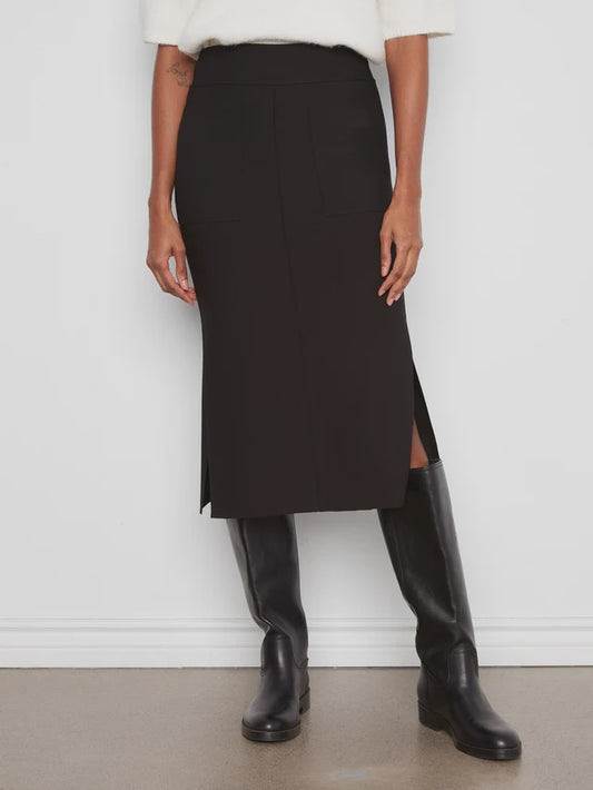 Charlie B Crepe Skirt W/Patch Pocket C7076RR/049C