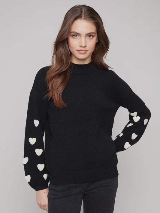 Charlie B Mock Neck Sweater C2689R