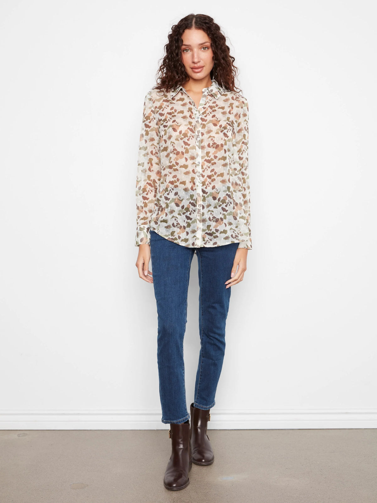 Charlie B Long Slv Button Up Shirt C4252YY/335C