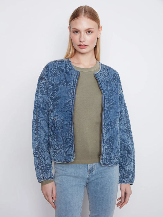 Charlie B Quilted Bomer Jacket C6409/728C