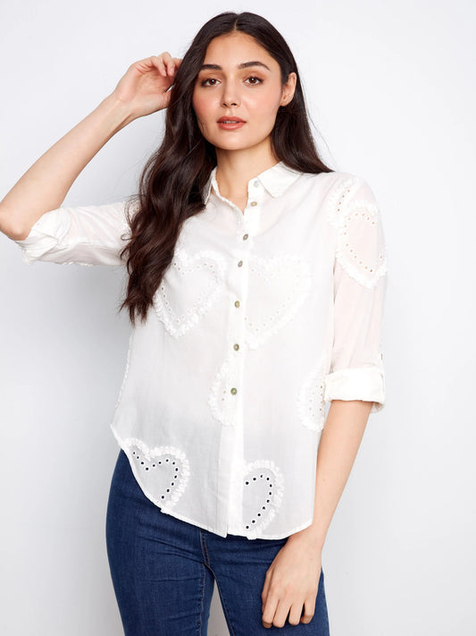 Charlie B Textured Blouse C4652E / 609C