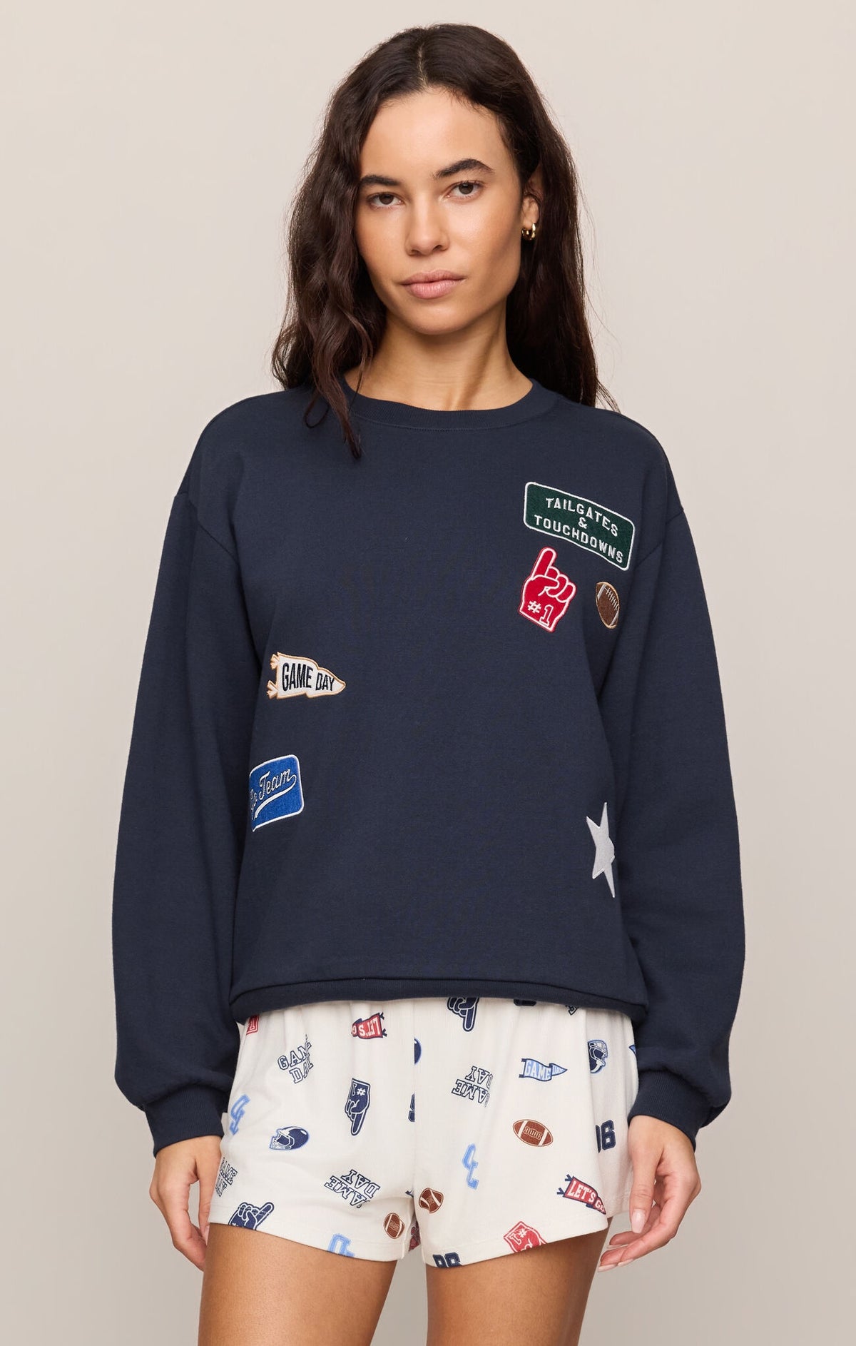 Z Supply Boyfriend Patch Sweatshirt  ZLT263509S