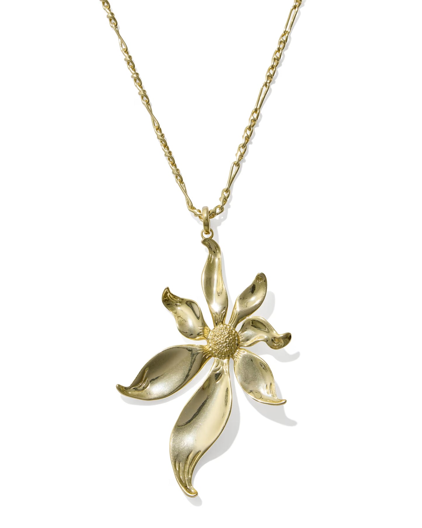 KENDRA SCOTT ANYA FLOWER LONG PENDANT NECKLACE