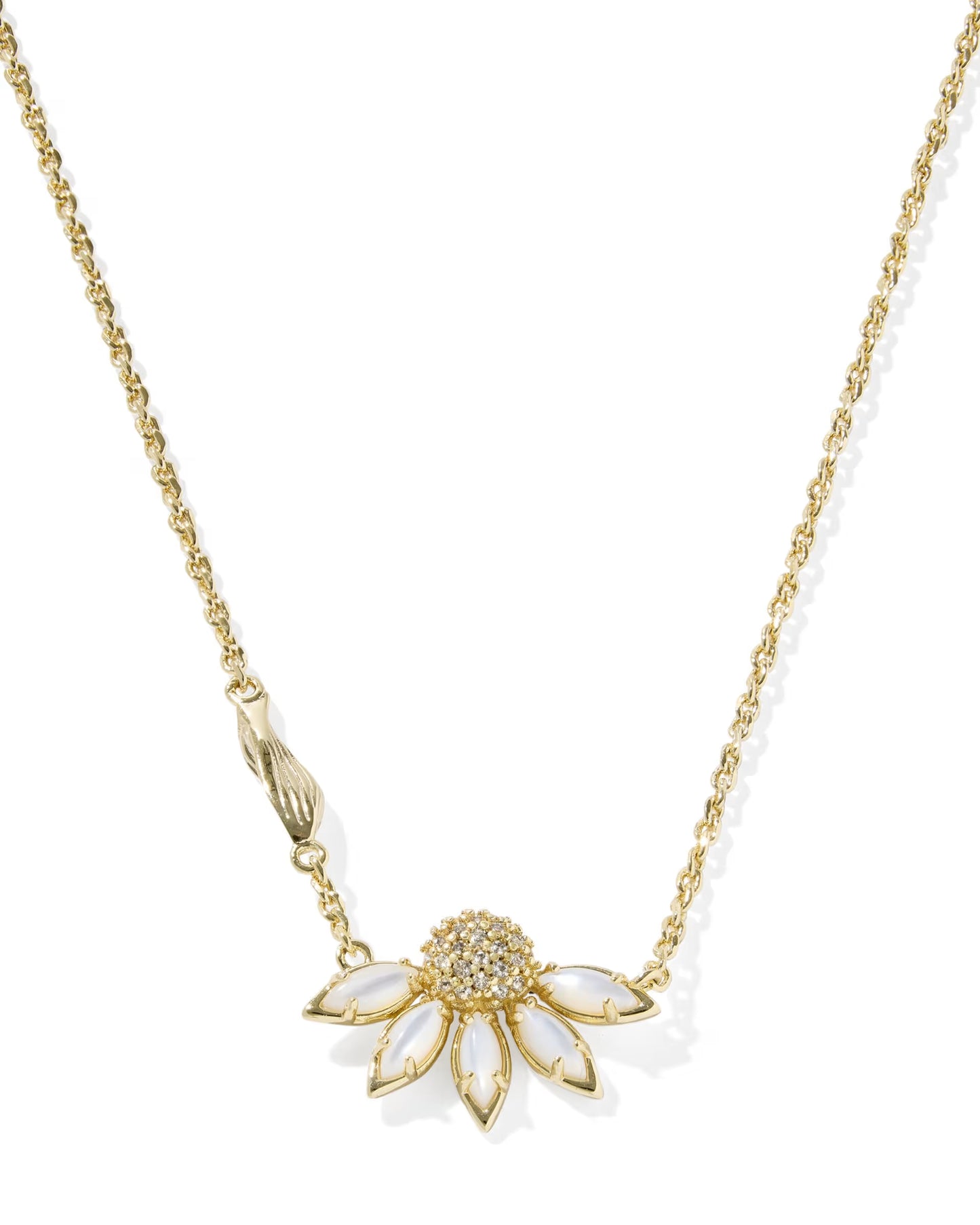 KENDRA SCOTT ANYA FLOWER SHORT PENDANT NECKLACE