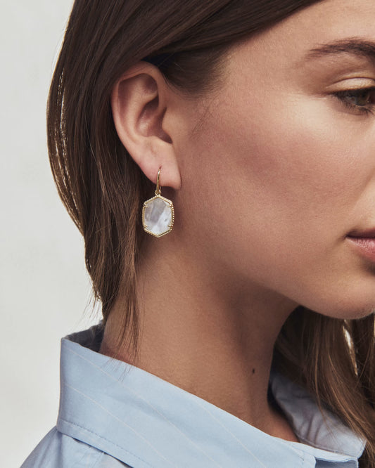 KENDRA SCOTT DAPHNE FRAME DROP EARRINGS