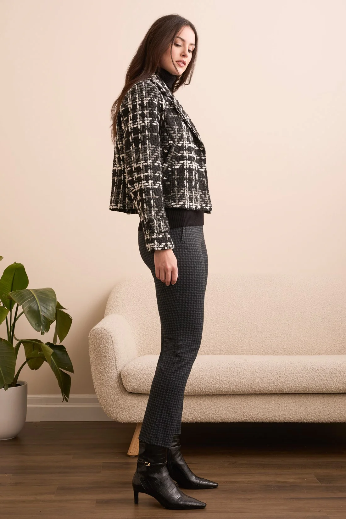 Tribal Tweed Boucle Lined Blazer 24070 8295