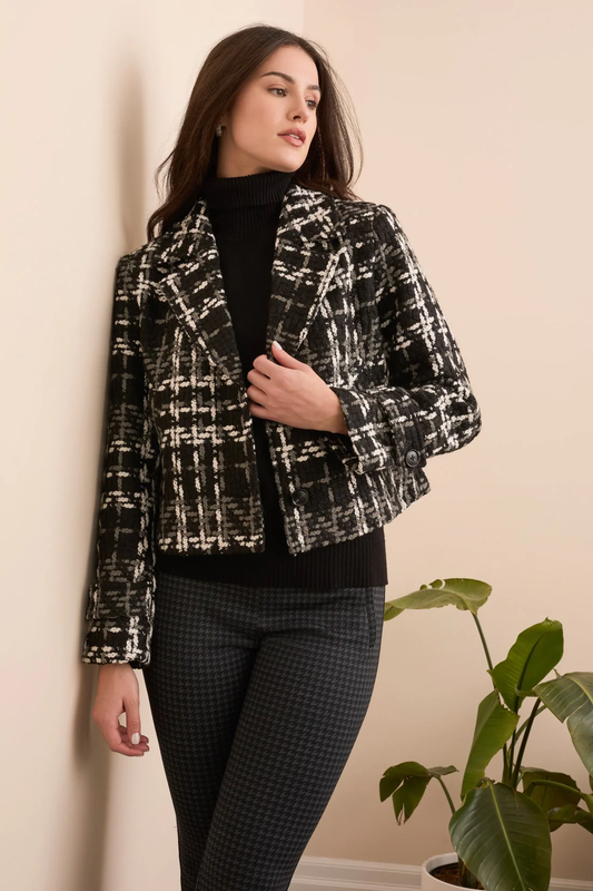 Tribal Tweed Boucle Lined Blazer 24070 8295
