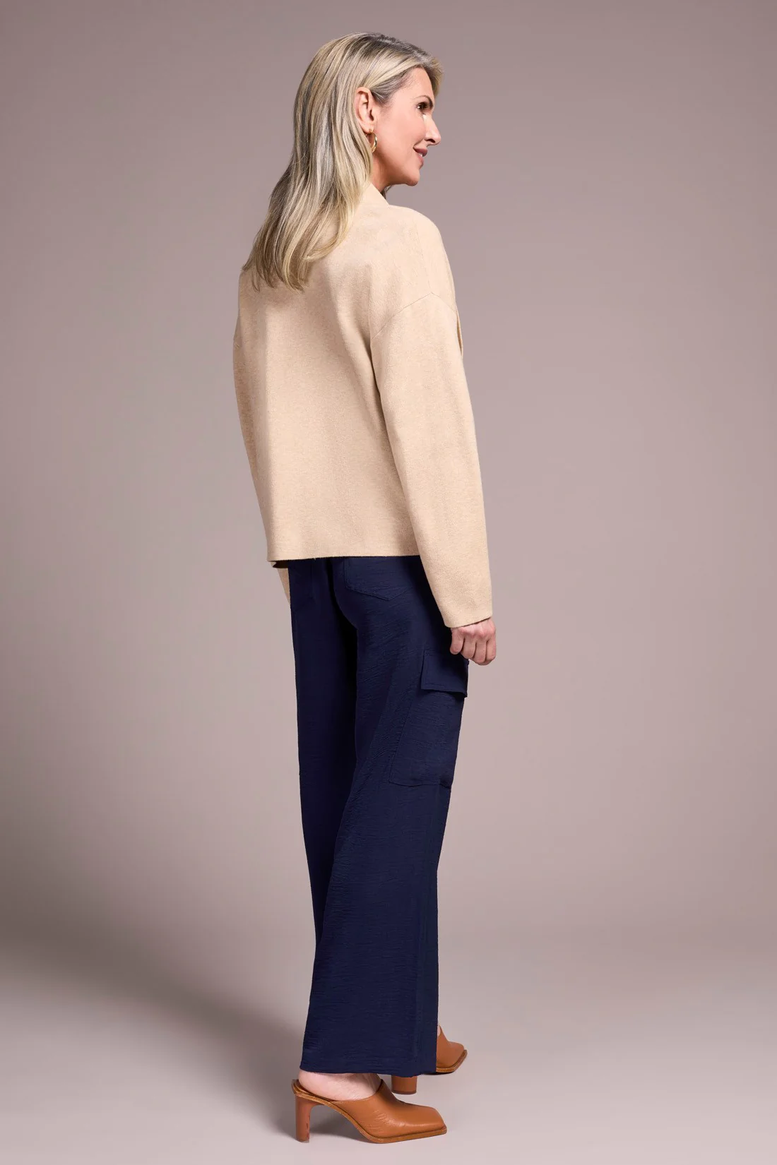 Tribal Double Knit Shawl Collar Coatigan 2233O-3115