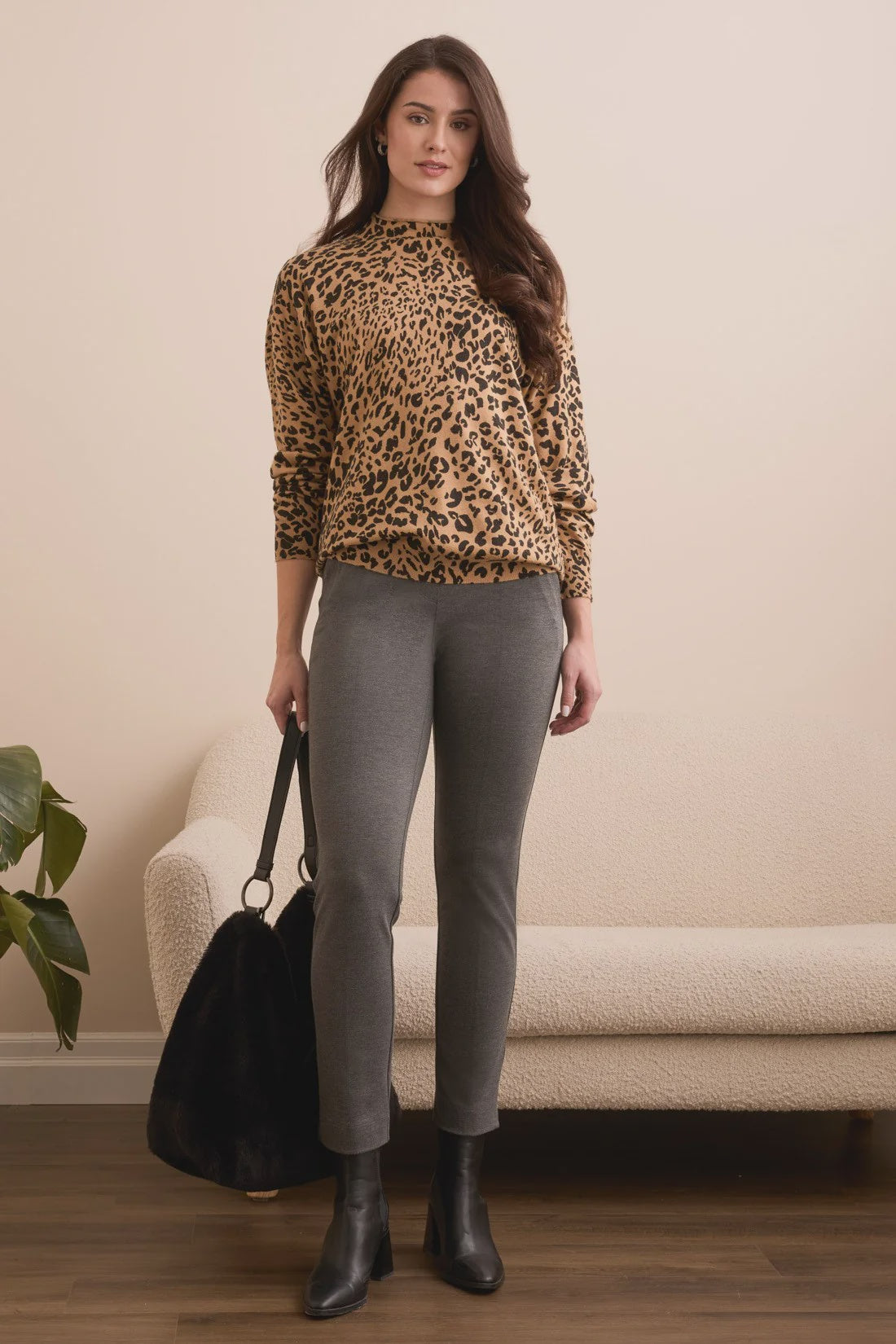 Tribal L/S Funnel NK Sweater 2480 8169