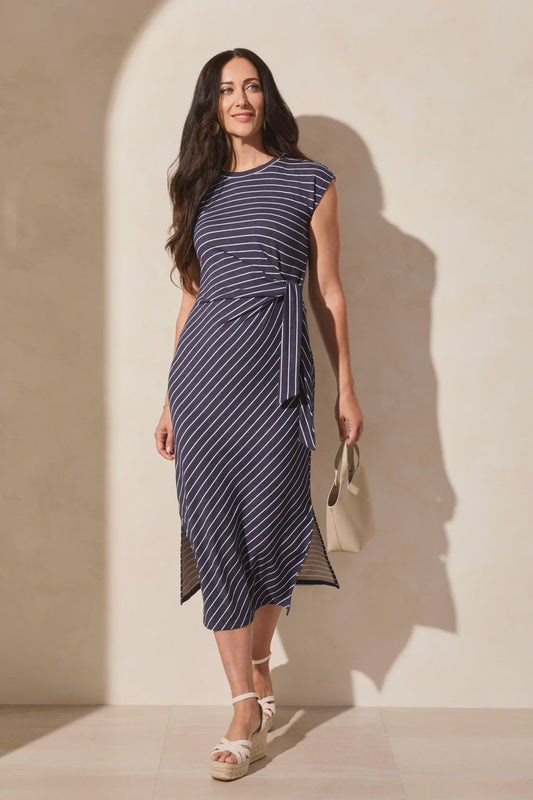 Tribal Dress W/Front Self Belt 2025O 8107 3068