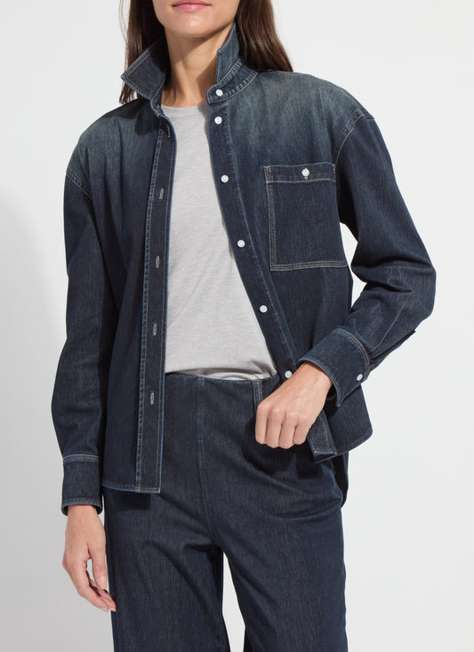 Lysse Cassidy Denim Shacket 24-3816-M9