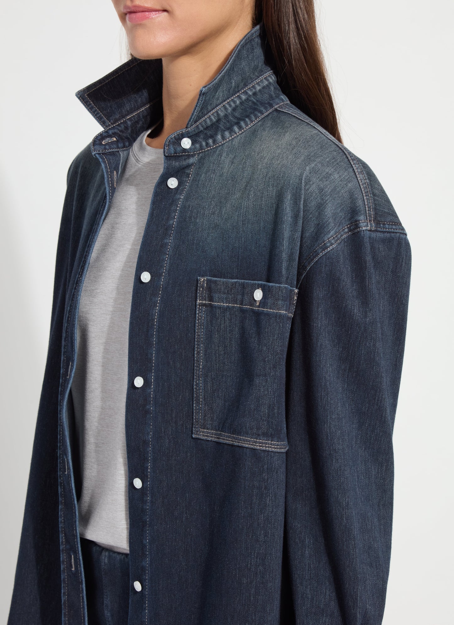 Lysse Cassidy Denim Shacket 24-3816-M9