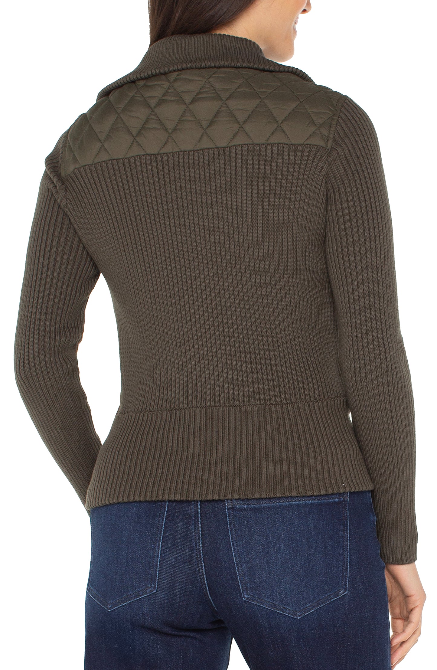 Liverpool Long Slv Zip Front Sweater LM1C26SW53